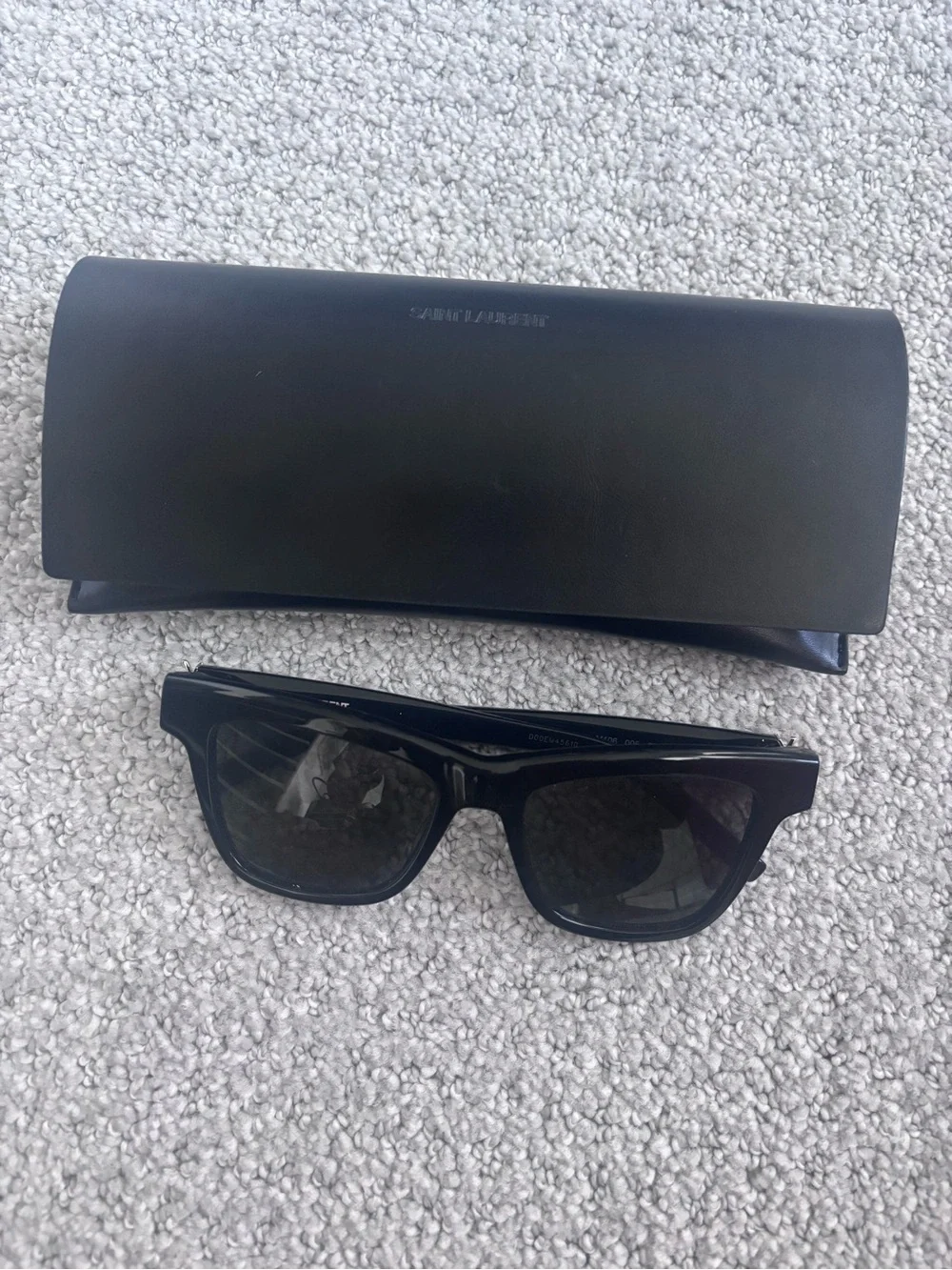 Saint Laurent Black Sunglasses with Gold YSL Logo
